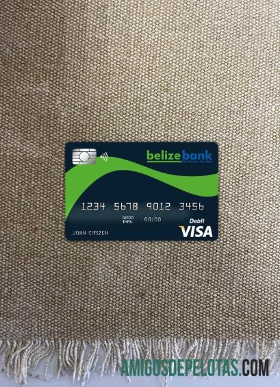 Belize Belize Bank Visa Card Photo Look Front exemplo